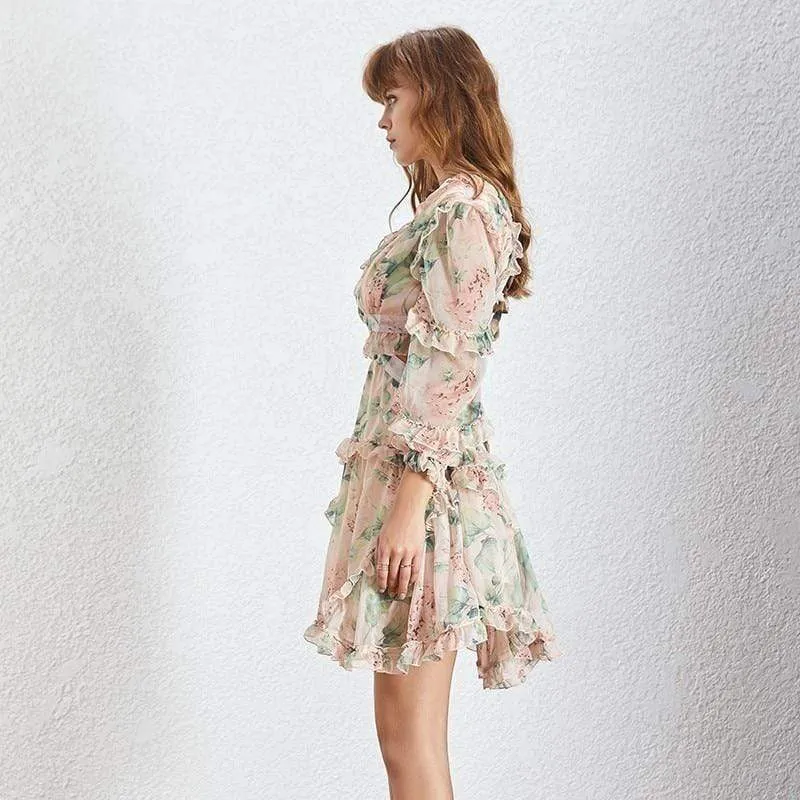 Ruffle Mini Dress-OUT OF STOCK