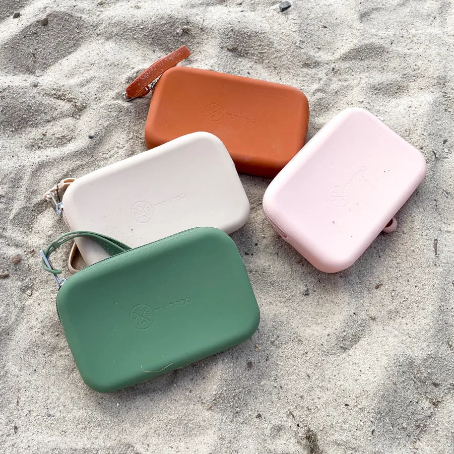 Silicone Waterproof Multipurpose Purse & Sunglasses Case Terracotta