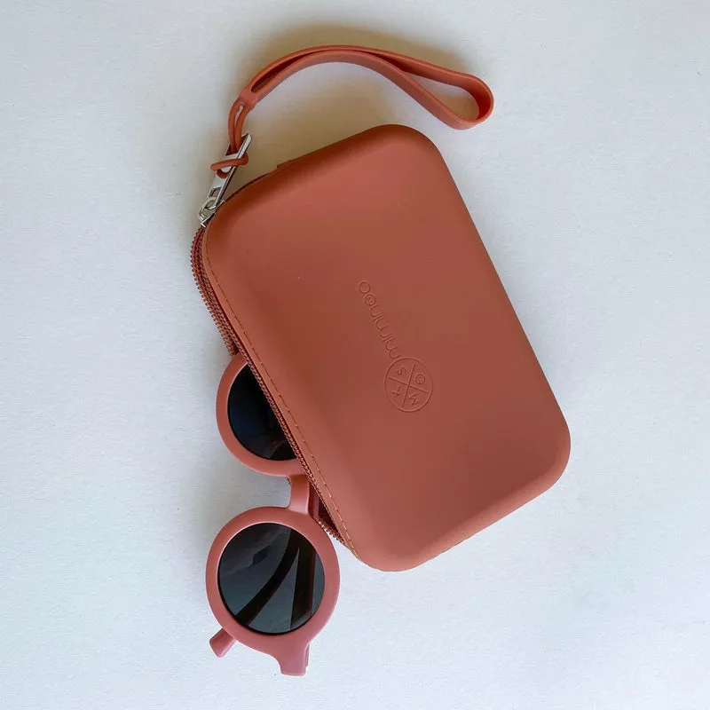 Silicone Waterproof Multipurpose Purse & Sunglasses Case Terracotta