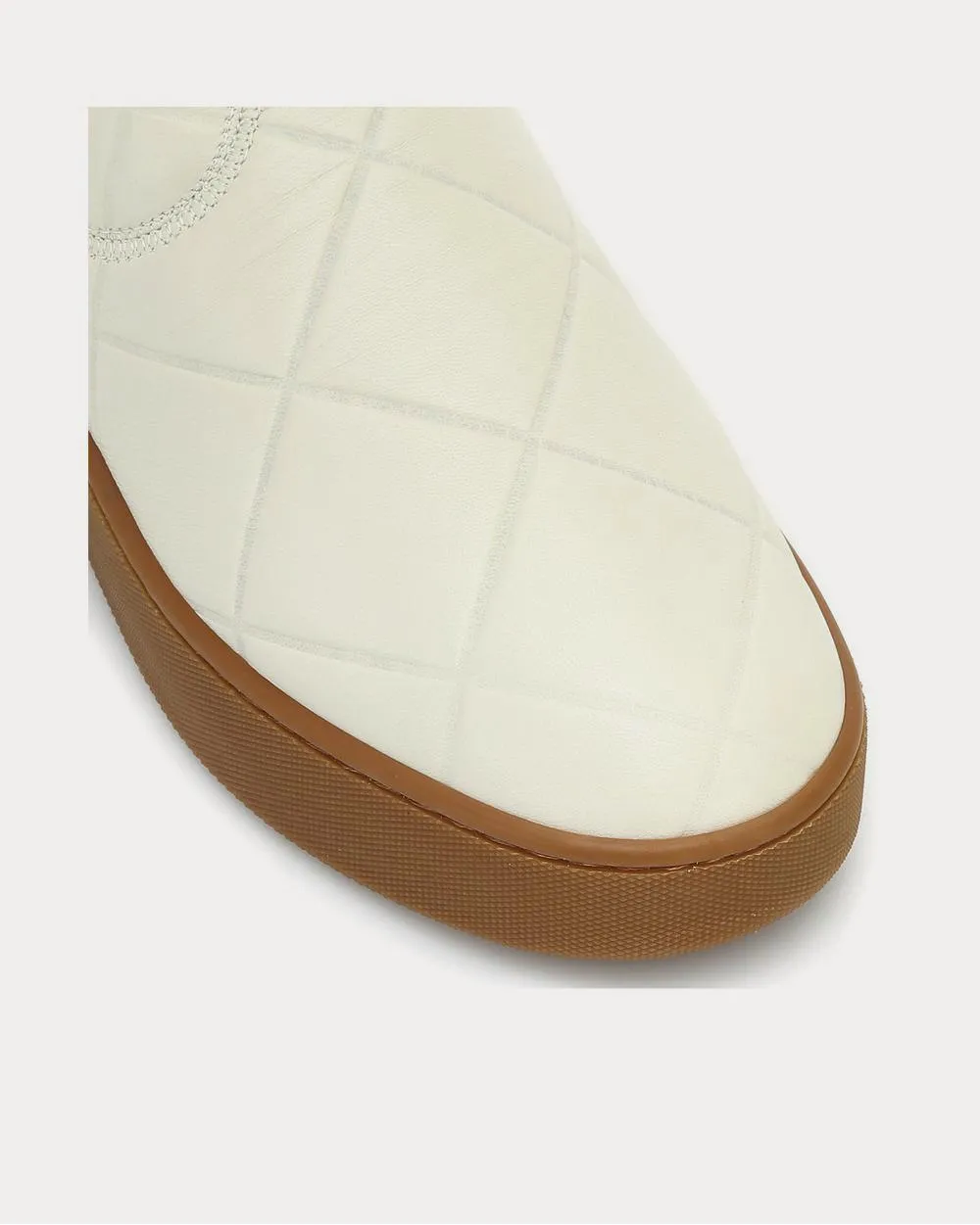 Slip On leather Cream Slip On Sneakers