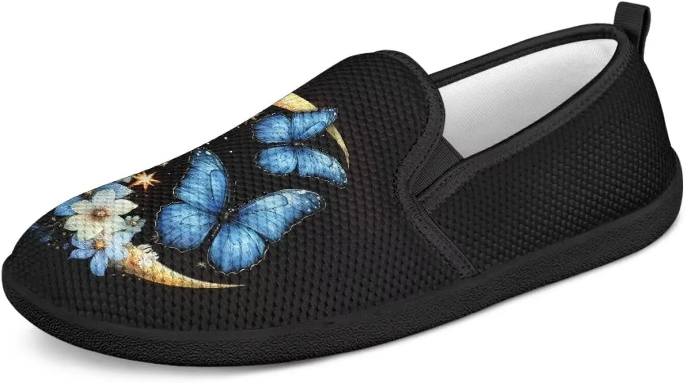 Slip On Shoes for Women Breathable Mesh Low Top Flats Lightweight Non-Slip Sneakers for Walking Work