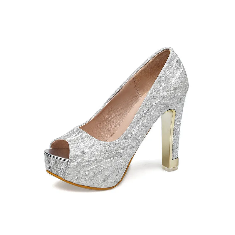 Summer Fashion Chunky Platform Peep Toe Sandals