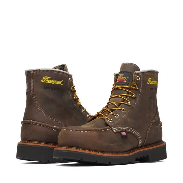 Thorogood Men's 6" Waterproof Briar Pitstop Moc Composite Safety Toe Work Boot