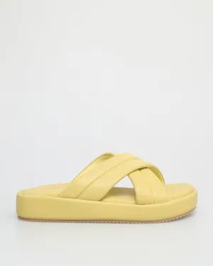 Tomaz FL058 Ladies Slide On Sandals (Yellow)