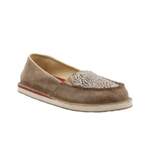 Twisted X Ladies Slip-On Bomber & Light Taupe Loafer Shoes