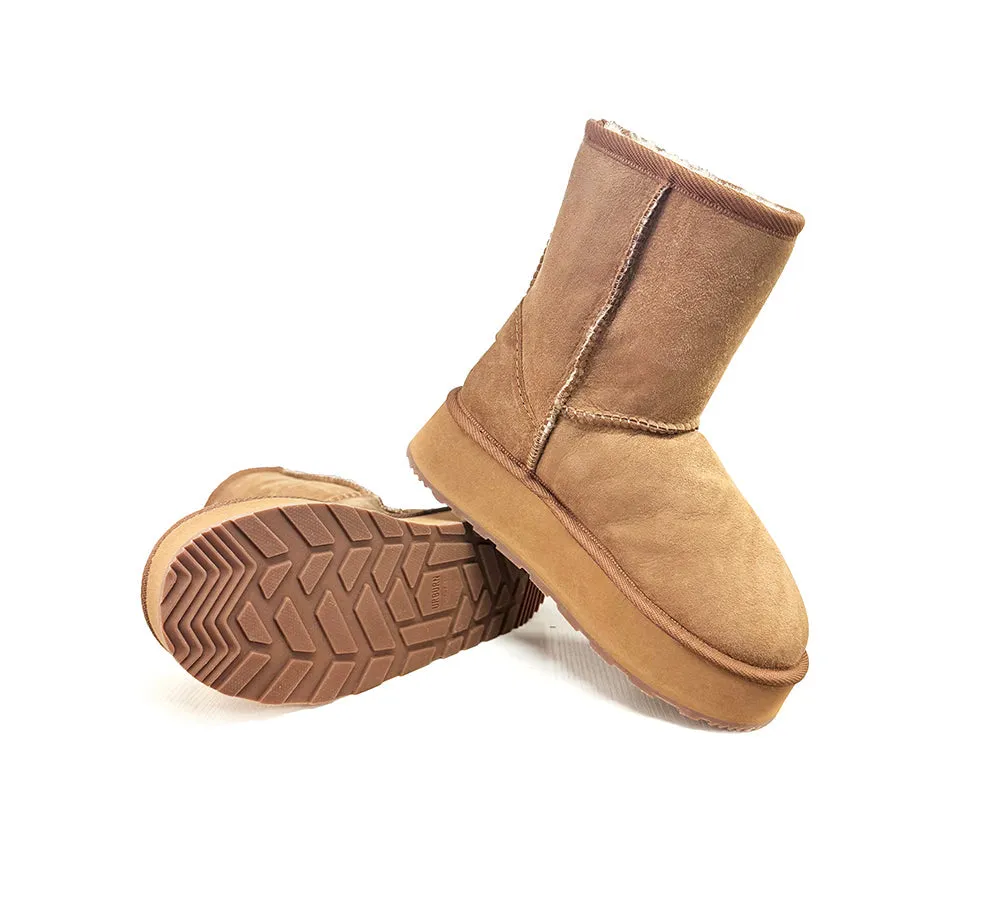 Urban UGG® Australian Made Sheepskin Wool Boots Short Platform