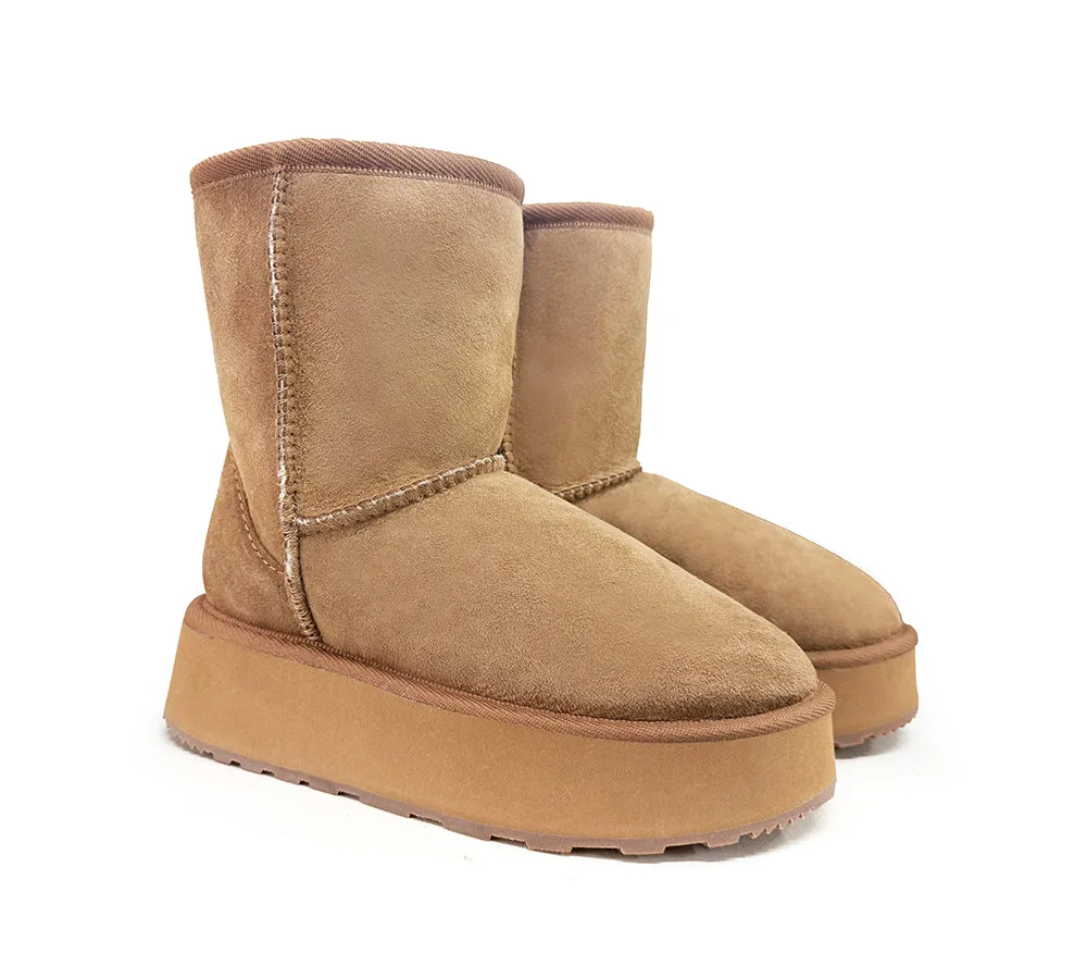 Urban UGG® Australian Made Sheepskin Wool Boots Short Platform
