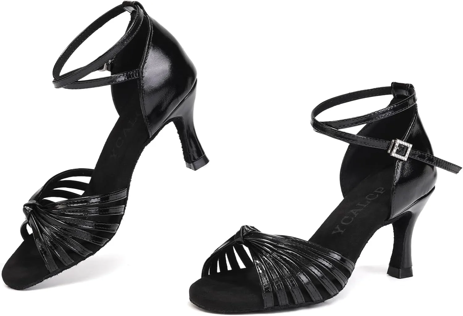 Women's Latin Dance Shoes Satin Professional Ballroom Salsa Dancing Shoes Open Toe Practice Performance Jazz Tap Dance Shoes