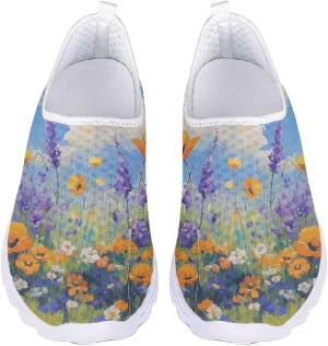 Women's Walking Shoes, Breathable Slip on Tennis Shoes Comfortable Sneakers, Casual Mesh Lightweight Athletic Sneakers