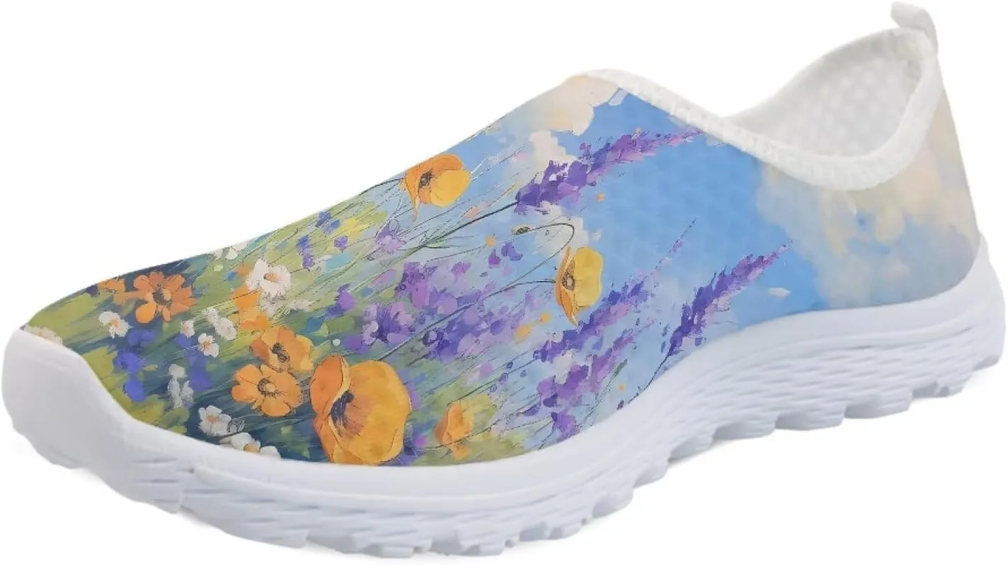 Women's Walking Shoes, Breathable Slip on Tennis Shoes Comfortable Sneakers, Casual Mesh Lightweight Athletic Sneakers