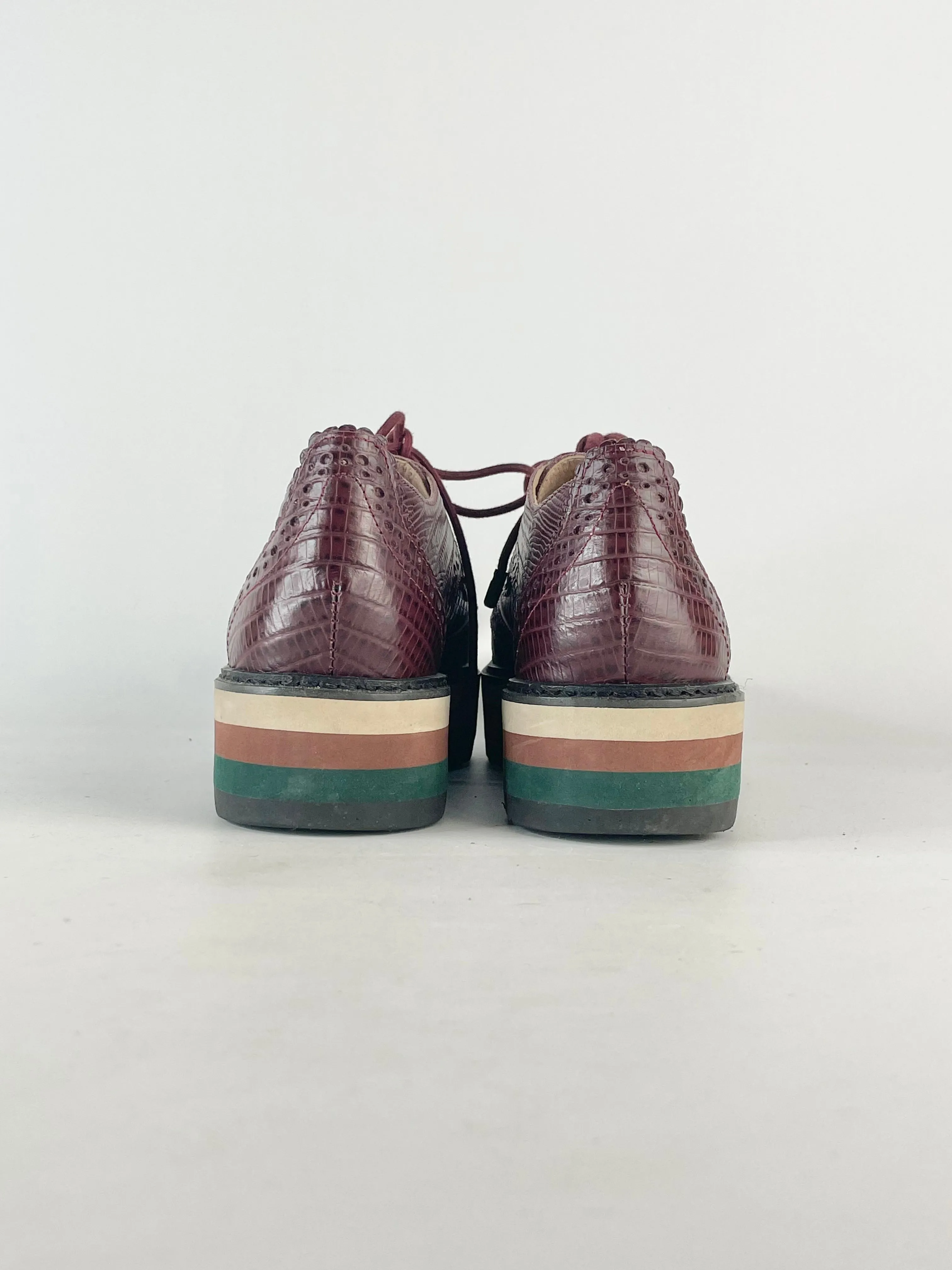 Zimmermann Maroon Platform Brogues - EU36