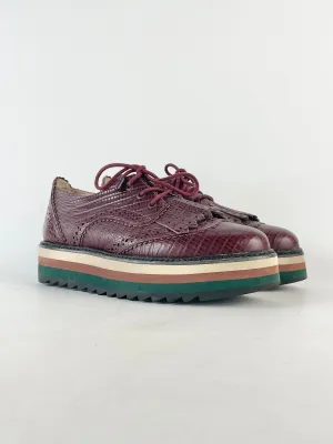 Zimmermann Maroon Platform Brogues - EU36