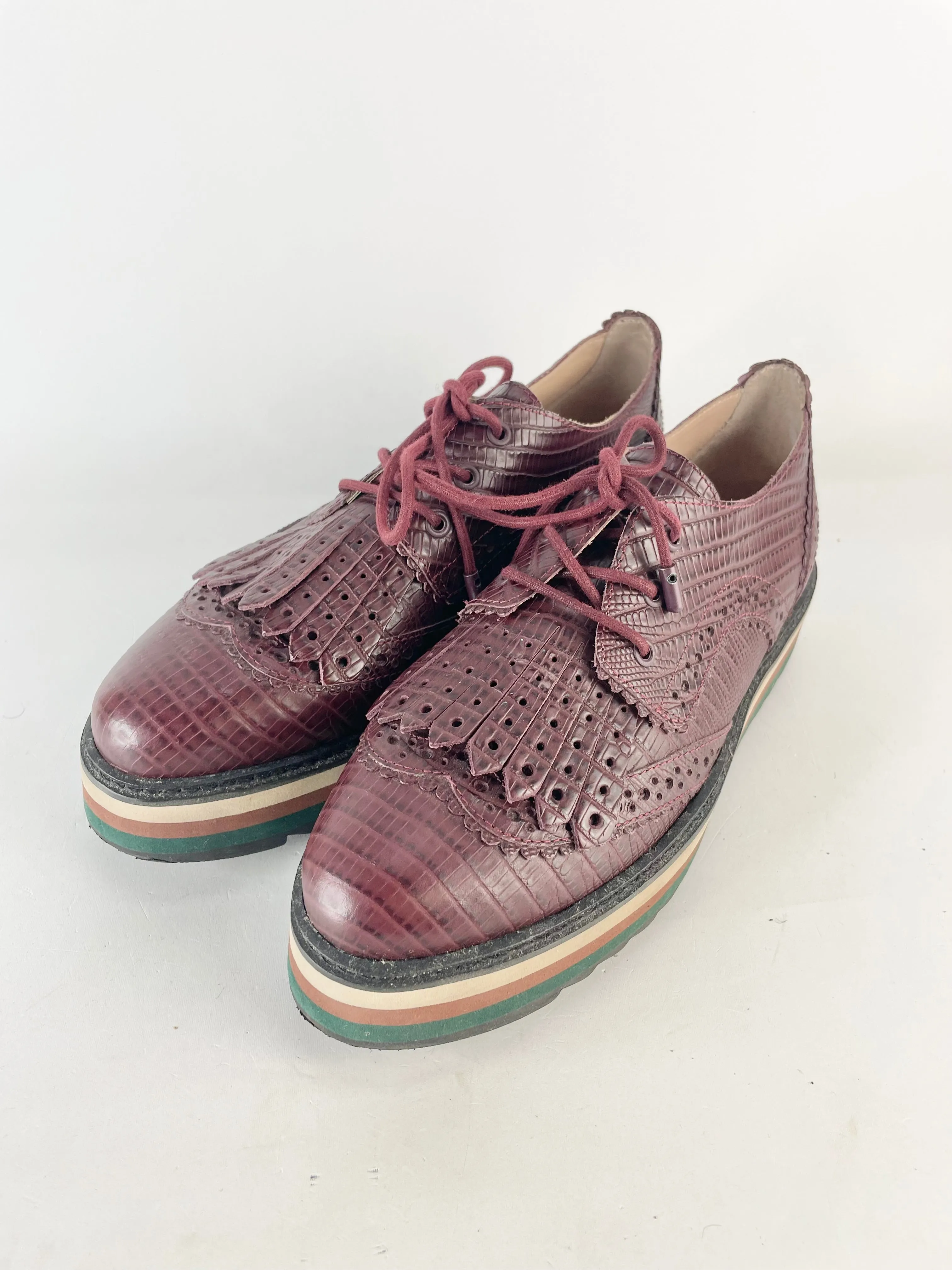 Zimmermann Maroon Platform Brogues - EU36