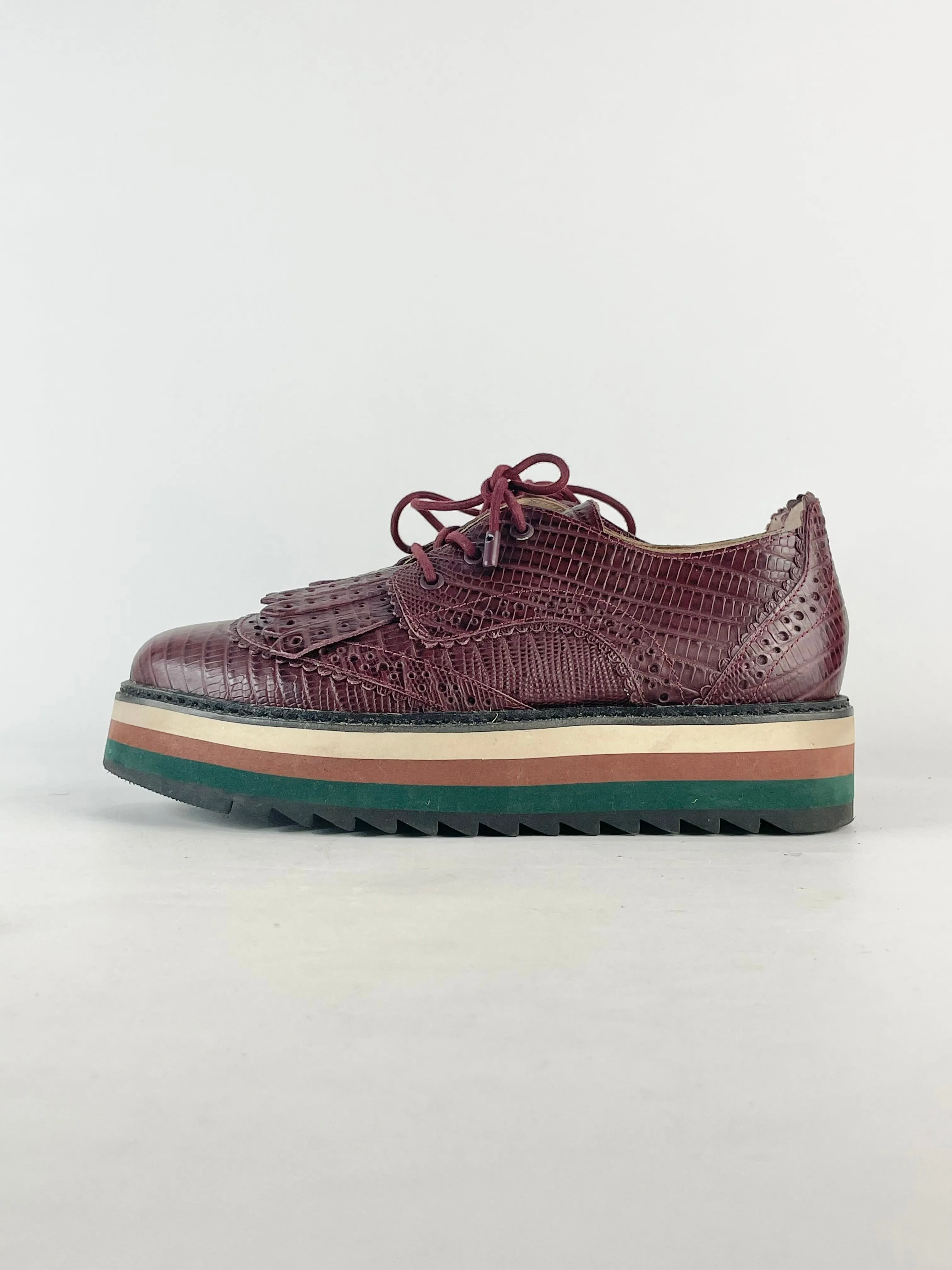 Zimmermann Maroon Platform Brogues - EU36